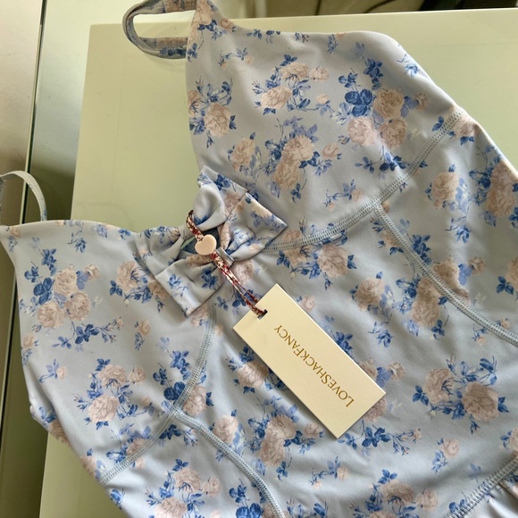 LoveShackFancy Whisper Blue Hubert Floral Active Dress - Picture 10 of 13